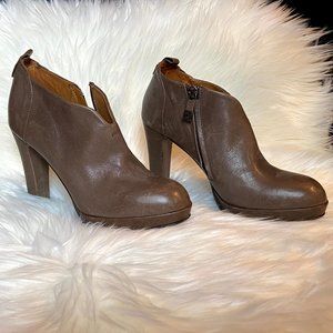 Alberto Fermani High Heel Brown Leather Booties